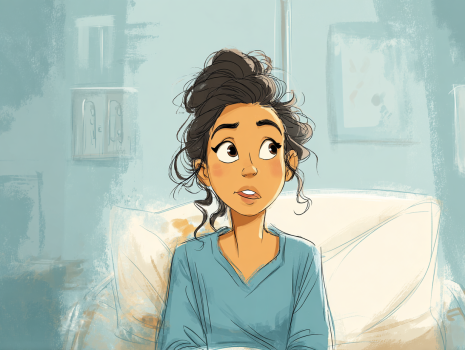 Una mujer perfilada contra una ventana, con un universo onírico en su vientre, simbolizando el significado de soñar que estás embarazada y la gestación de ideas.